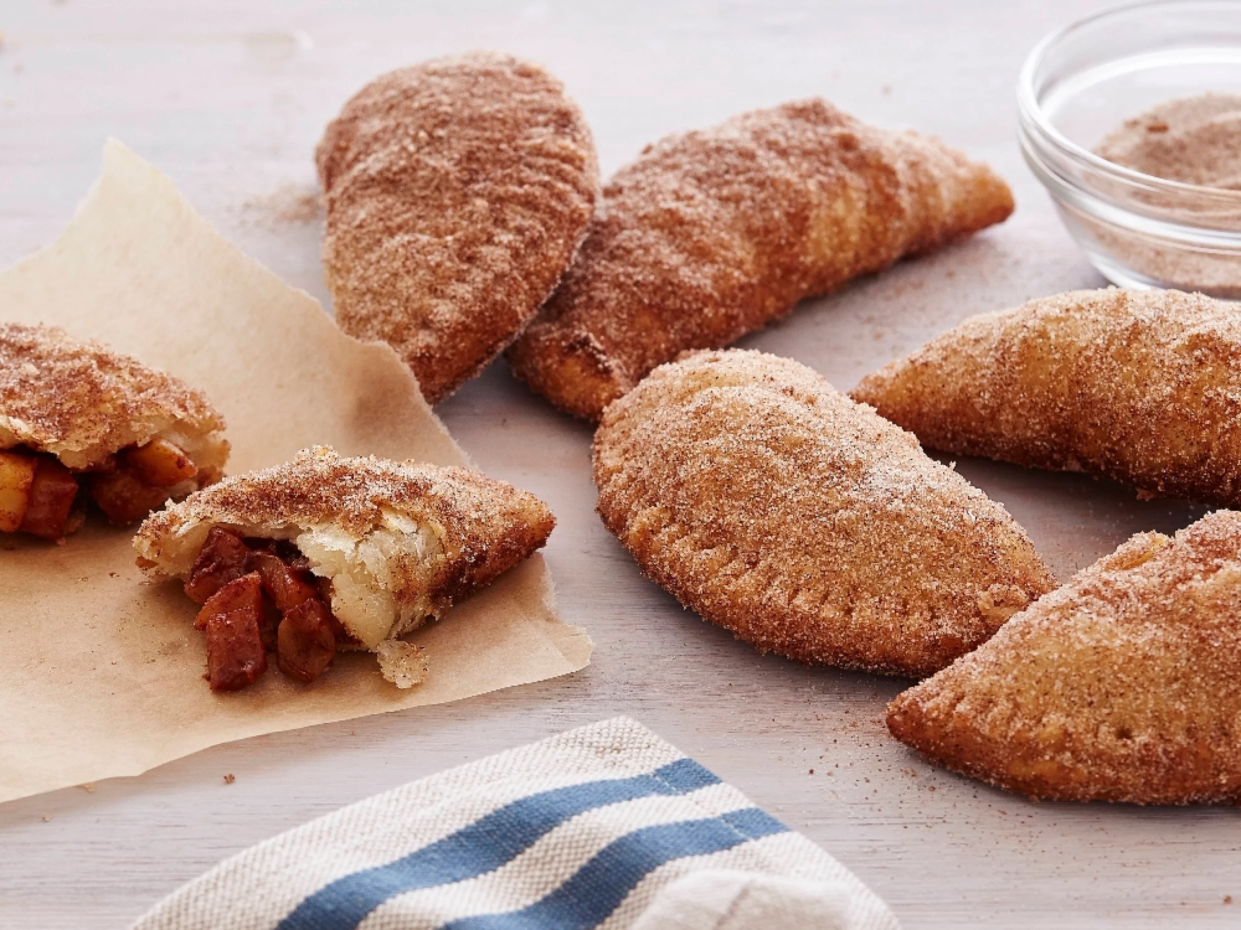 fried apple pies coated in sugar