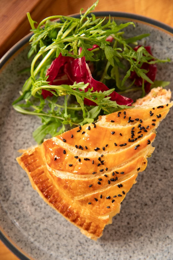 Marcus Wareing's Salmon Pithivier with Spring Onions, Chives and Dill Recipe | Food Network UK