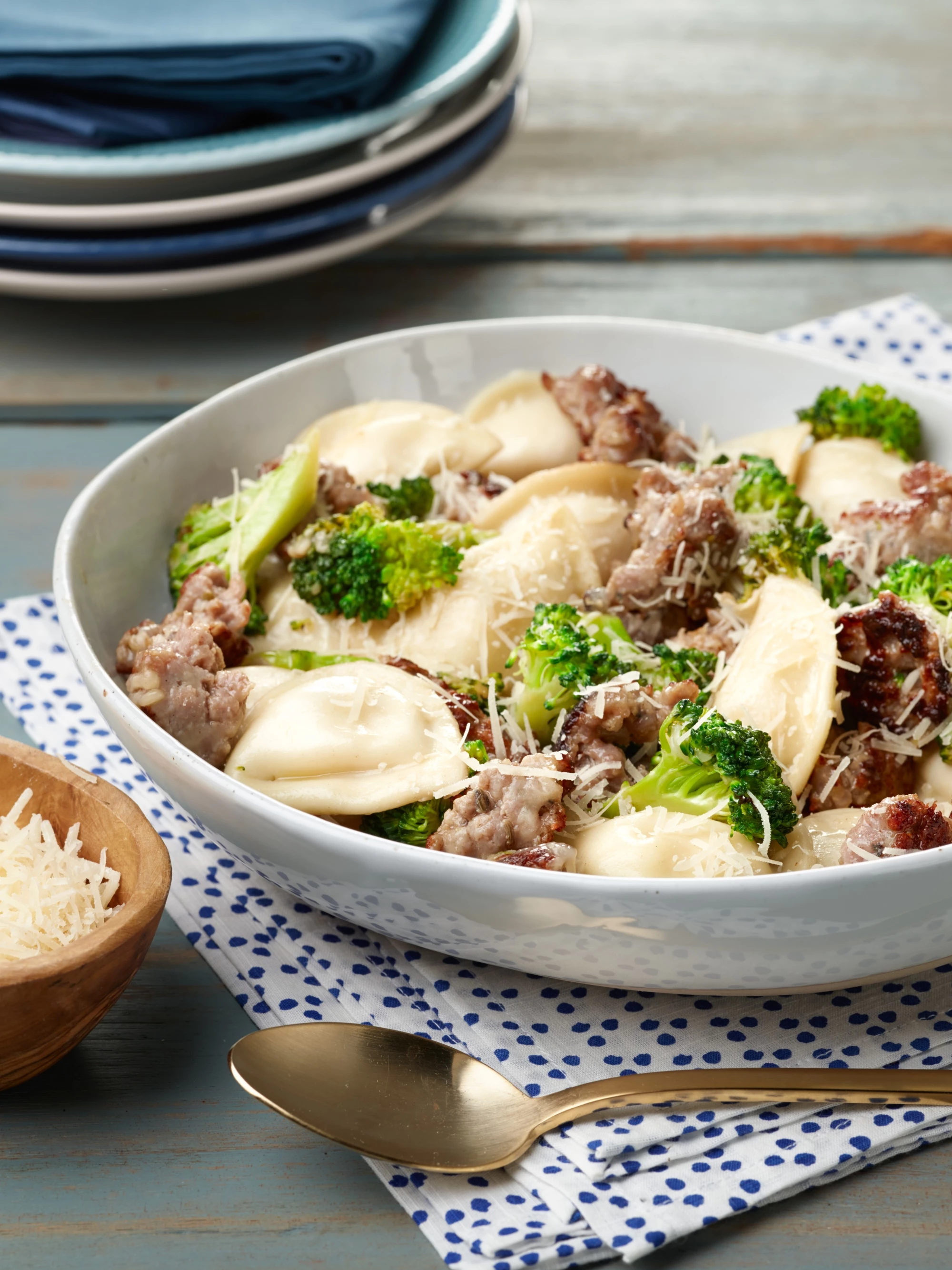 20-Minute Crispy Pierogies with Broccoli and Sausage Recipe | Food Network UK