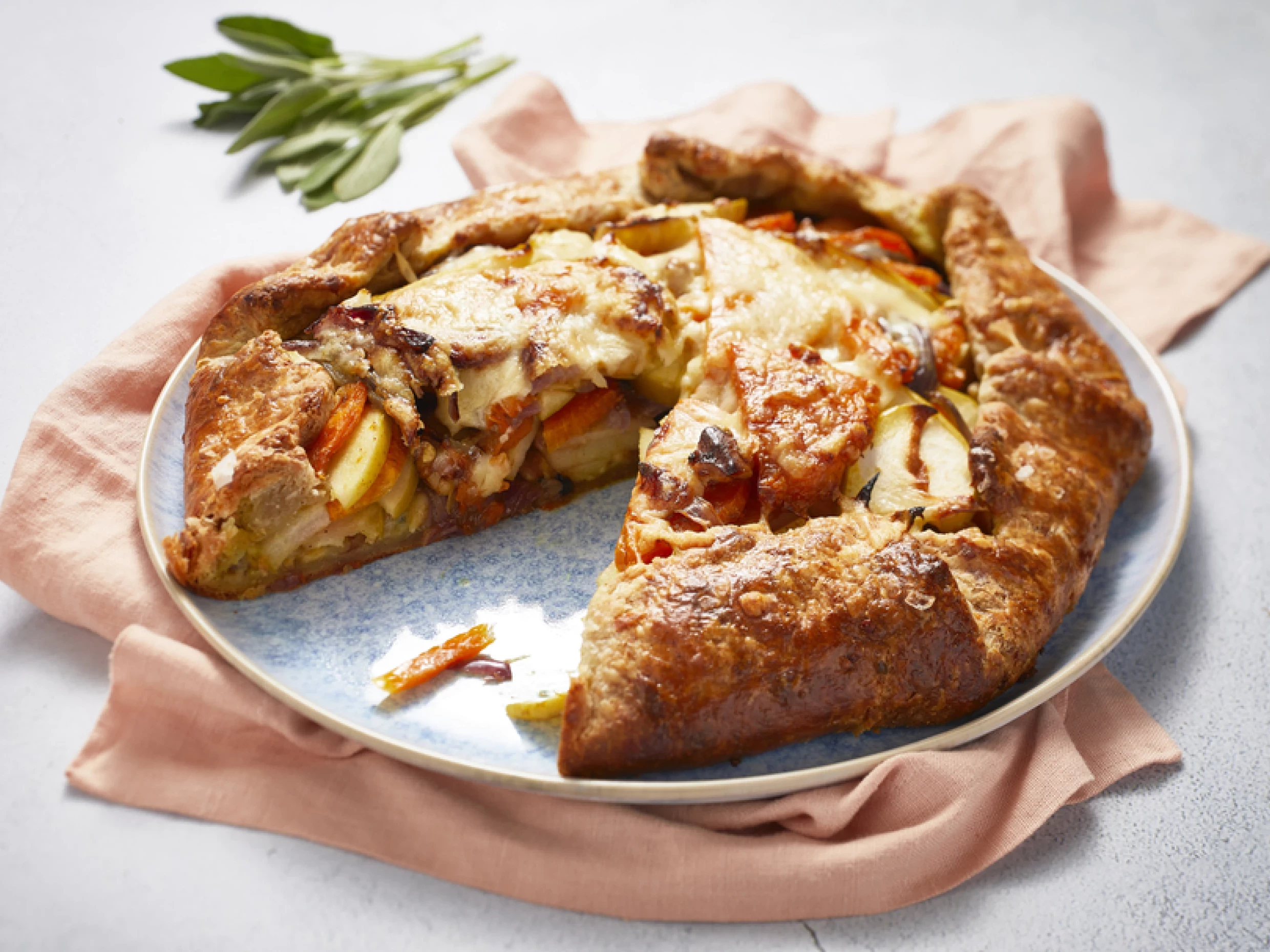 Acorn squash galette