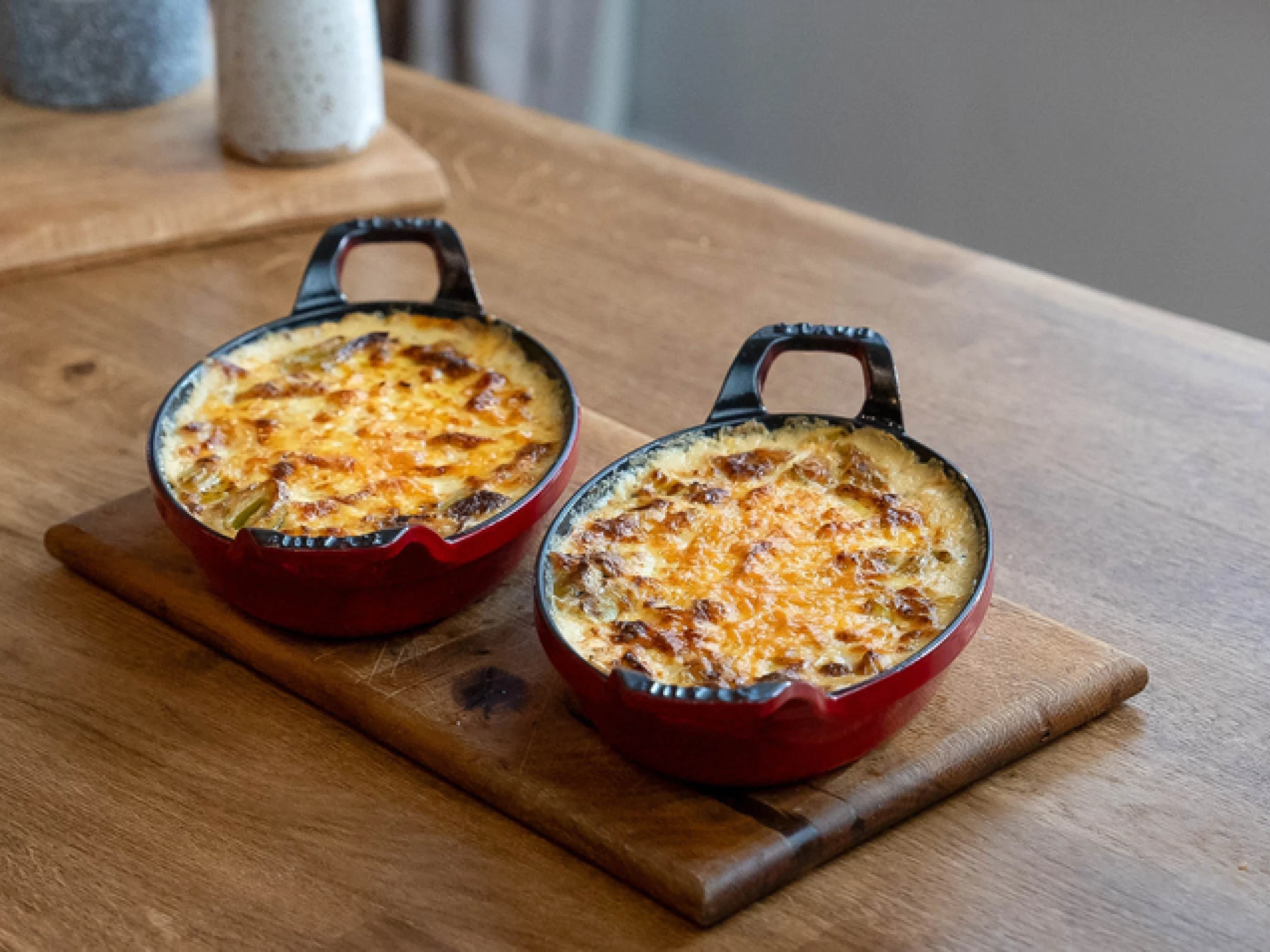 cheesy leeks