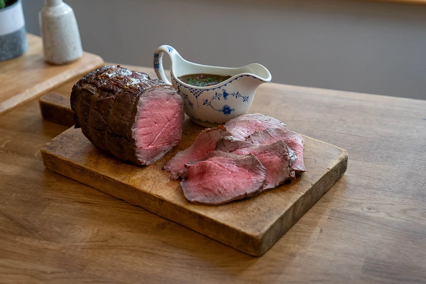 Tom Kerridge's Best Roast Beef with Mushroom and Madeira Gravy Recipe | Food Network UK