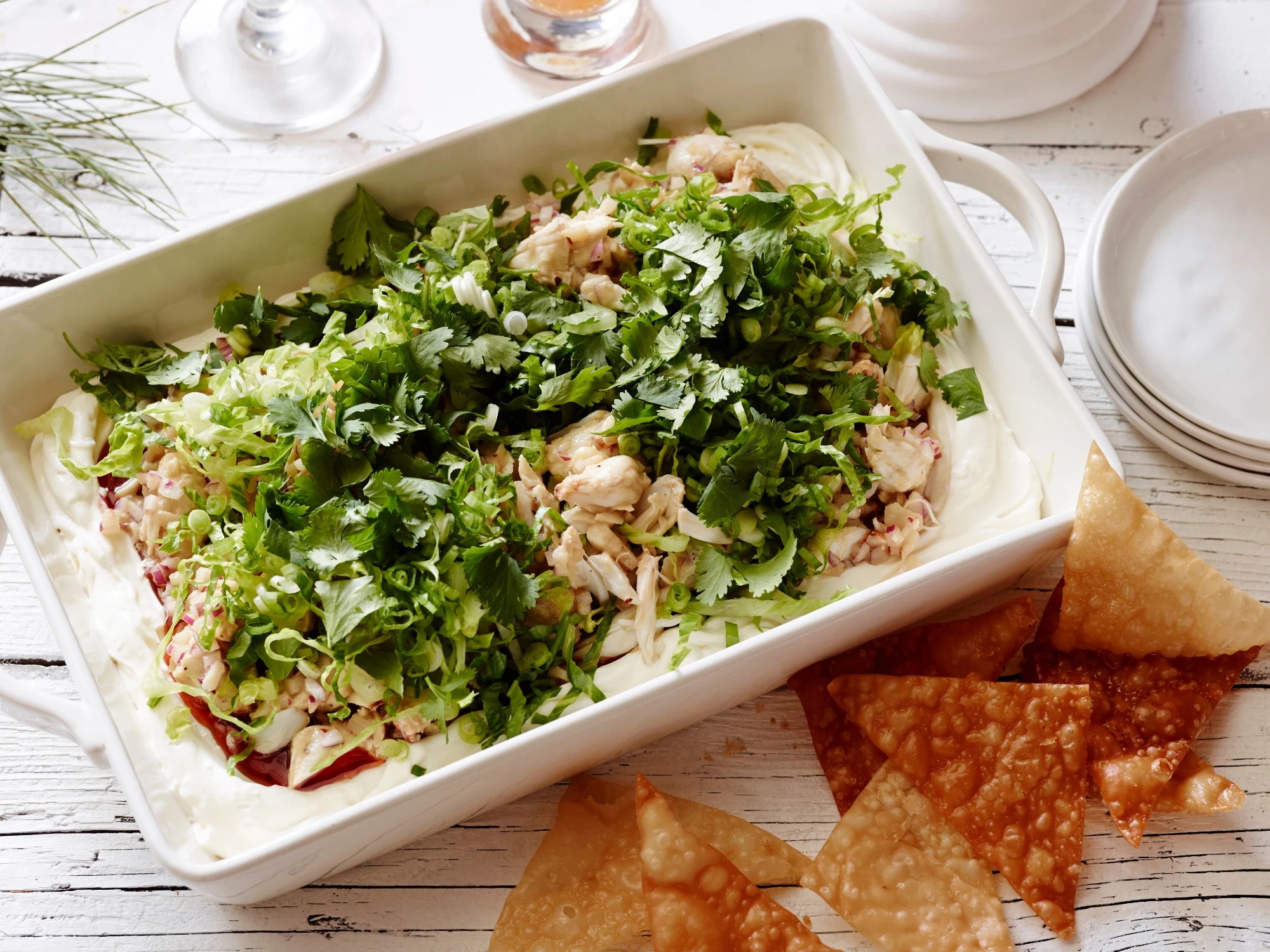 Layered Crab Rangoon Dip Recipe | Food Network UK