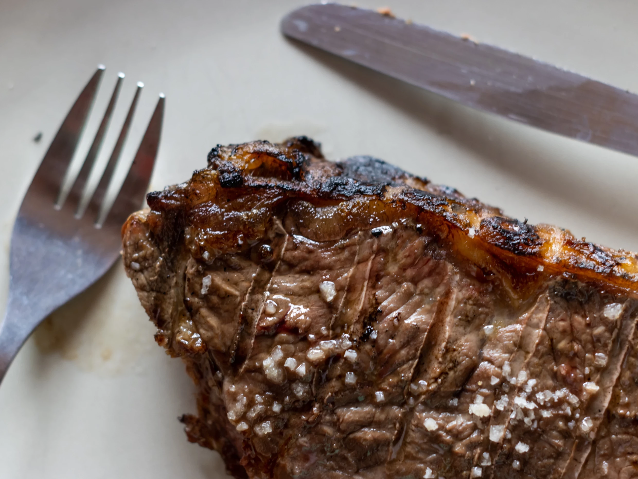 scored steak