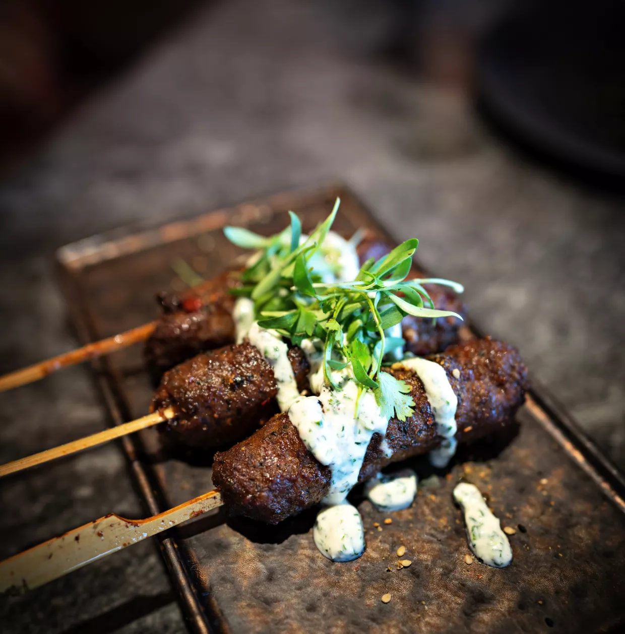 Spiced Lamb Kofta with Minty Yoghurt Dip Recipe | Food Network UK