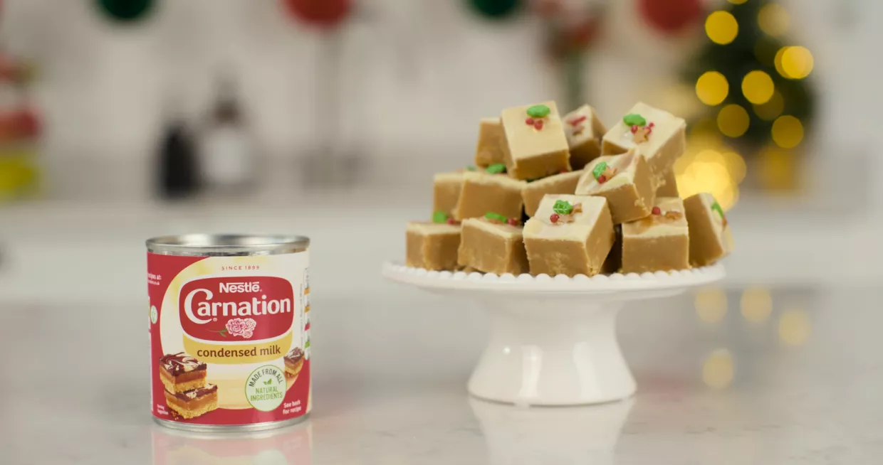 Carnation's Christmas Gingerbread Fudge Recipe | Food Network UK
