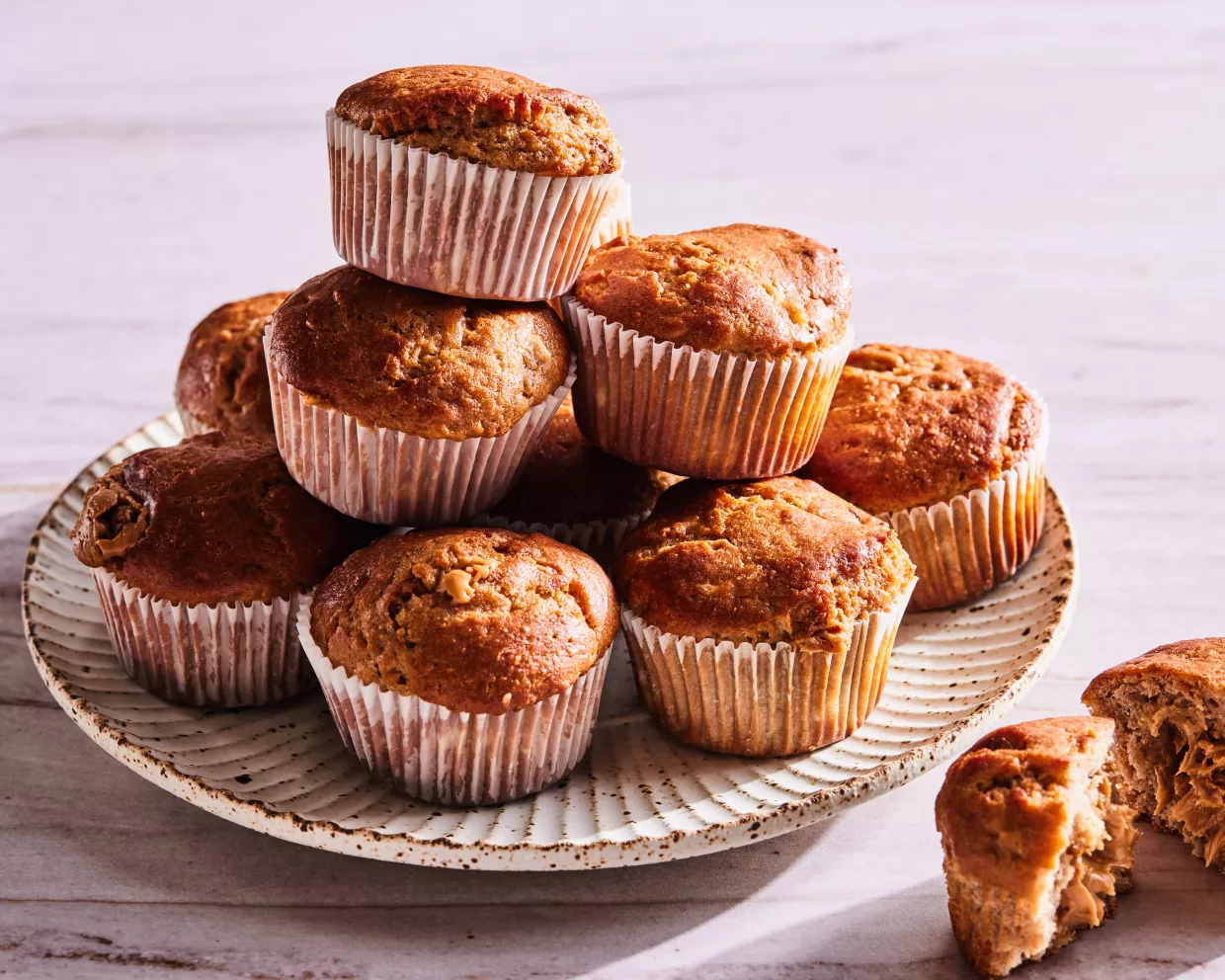 Peanut Butter-Banana Protein Muffins Recipe | Food Network UK