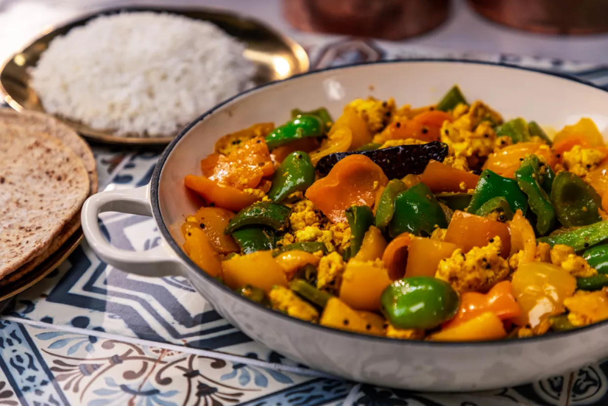 Asma Khan's Shimla Mirch Paneer Tarkari Recipe | Food Network UK