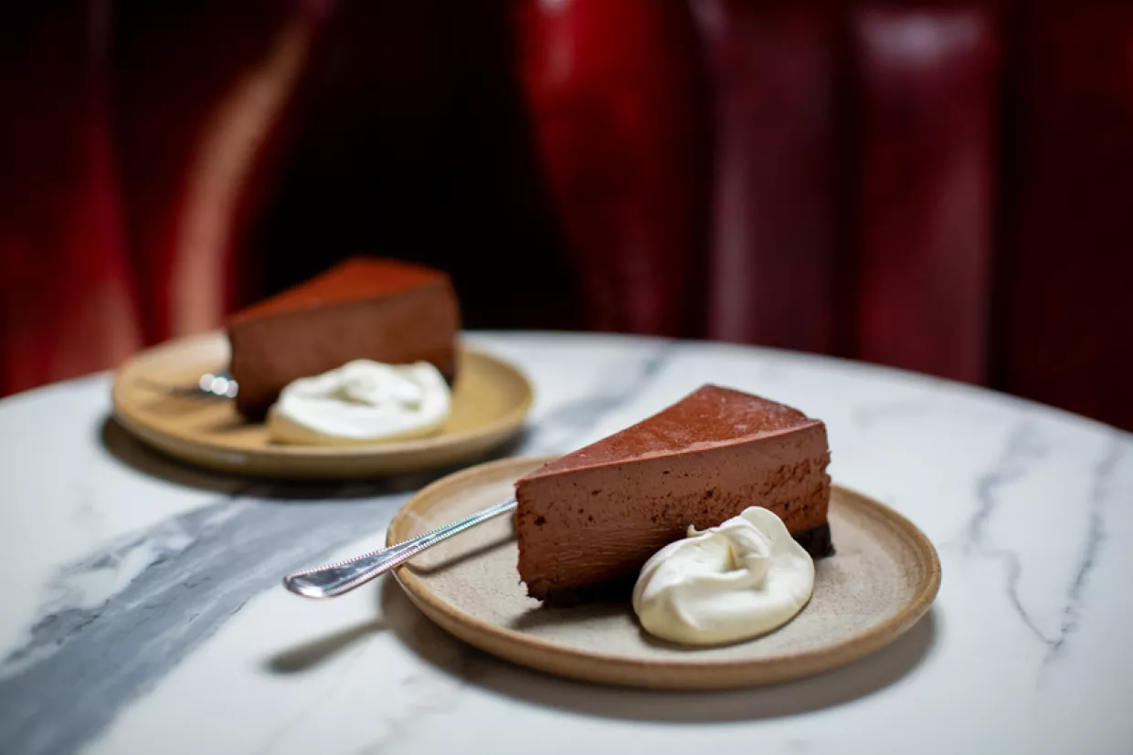 Tom Kerridge's Minty Chocolate Cheesecake Recipe | Food Network UK