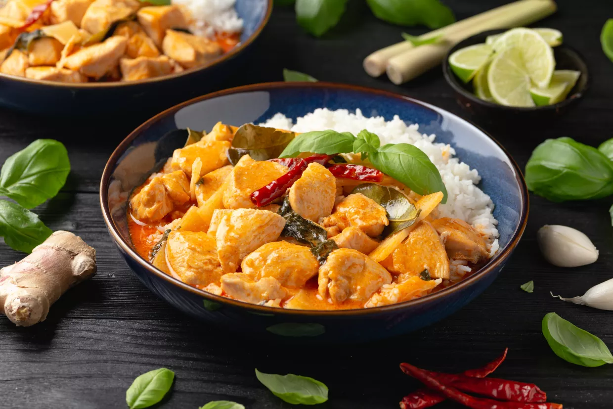 Thai Red Curry with Chicken and Pineapple Recipe | Food Network UK
