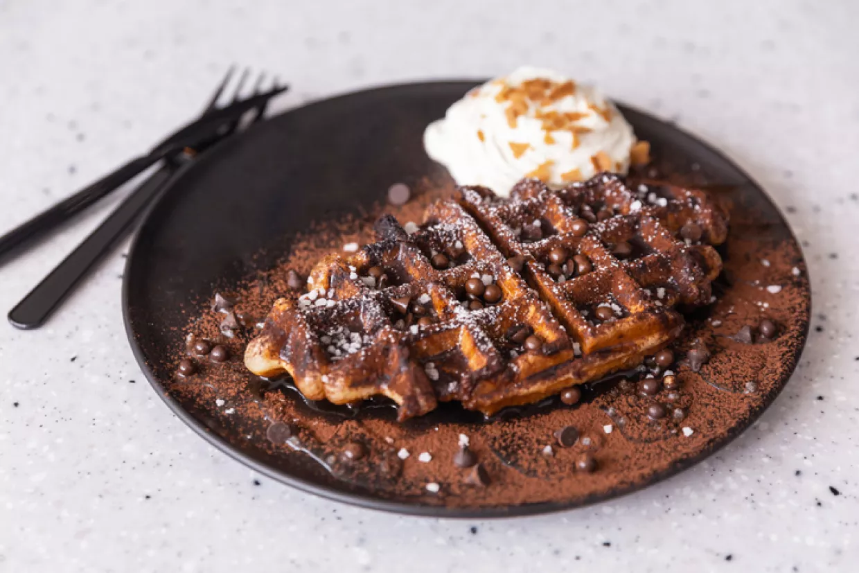 Chocolate Chip Waffles Recipe | Food Network UK